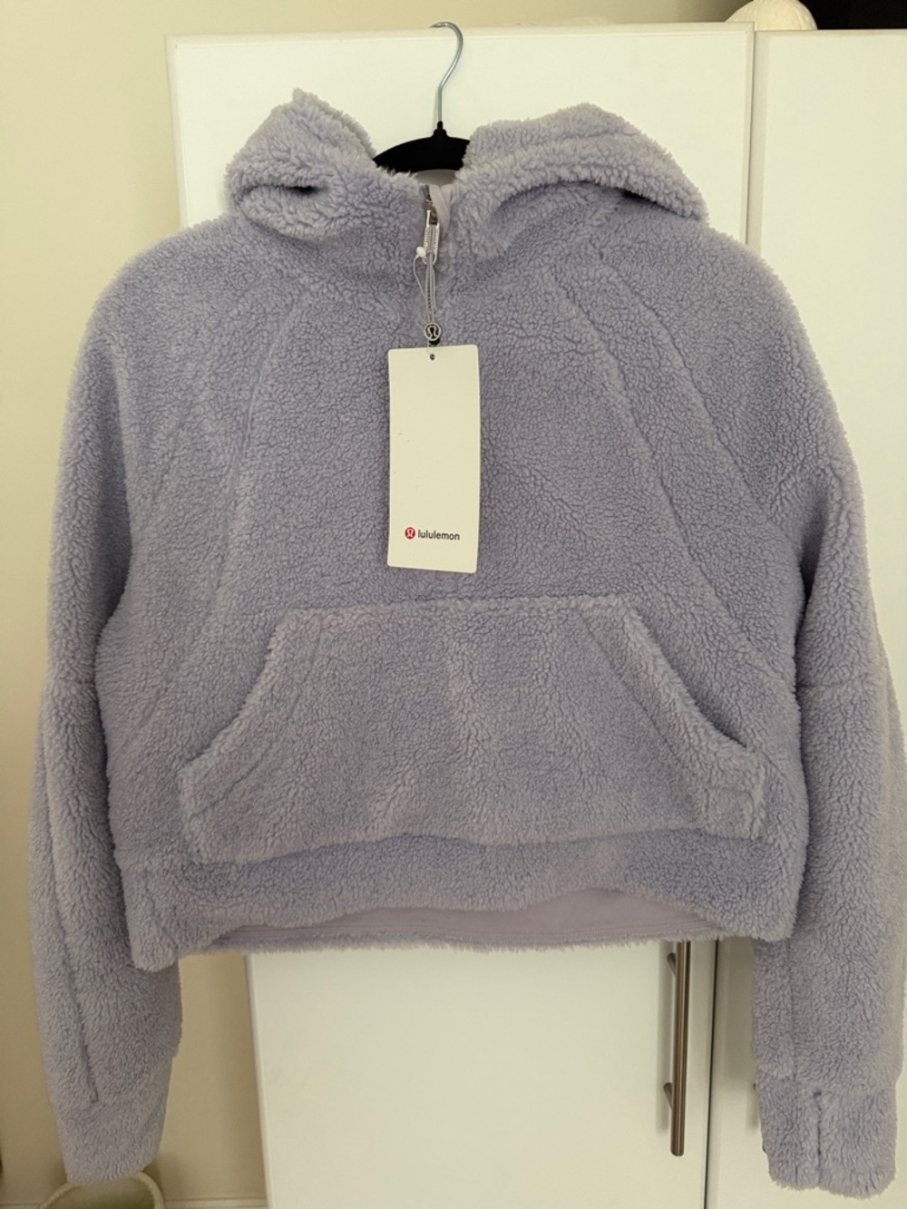 Lululemon Scuba Oversized Half Zip Fleece Hoodie Lavender XS/S (fits like 4/6)